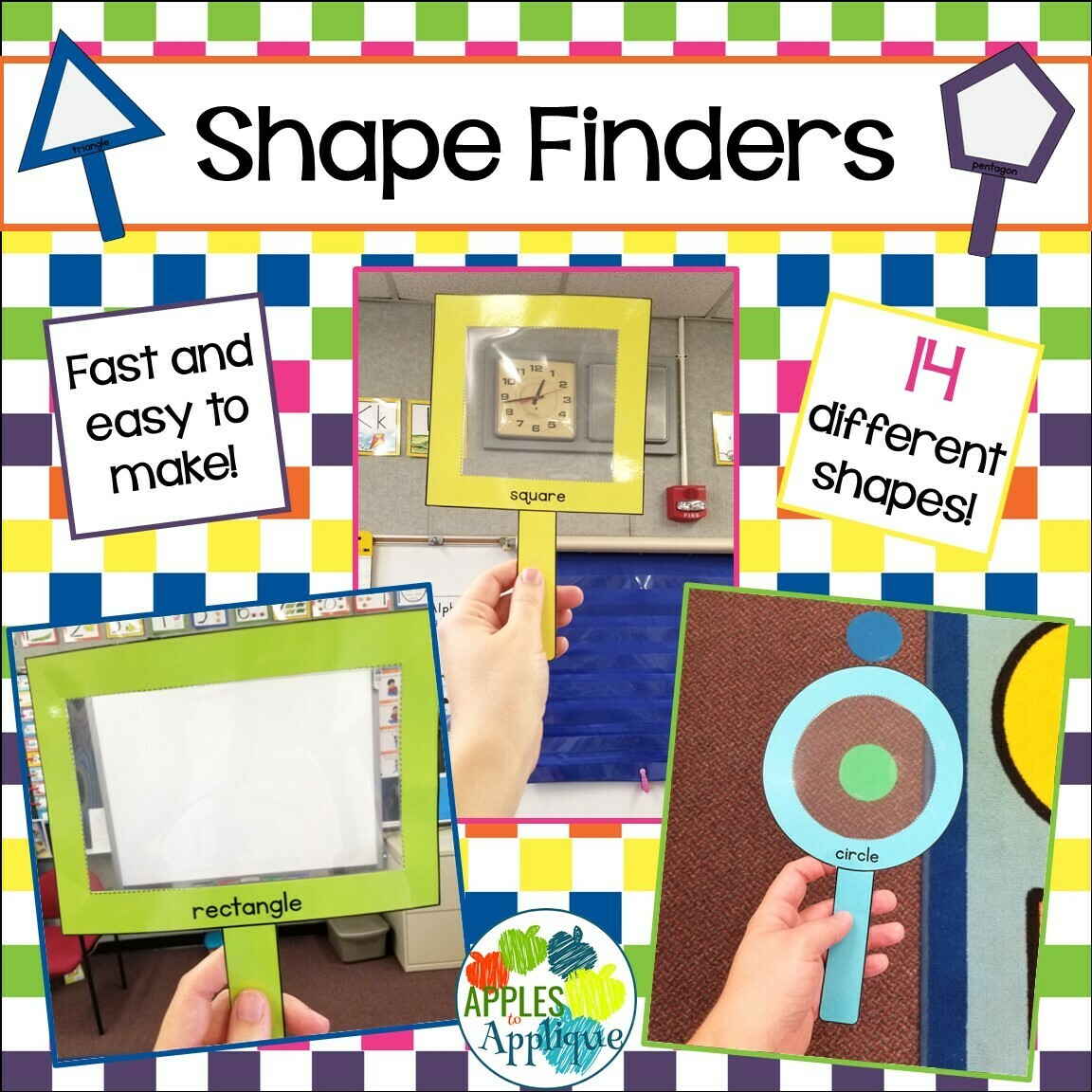 Making shape finders to teach toddlers shapes