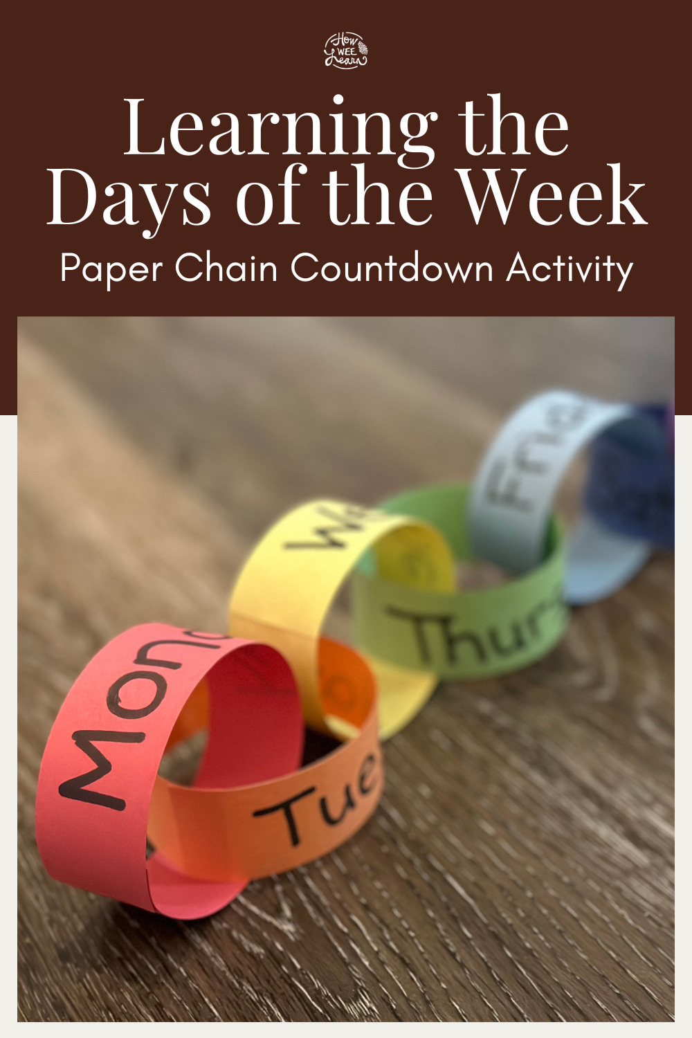 Days of the Week Paper Chain Activity for Preschoolers