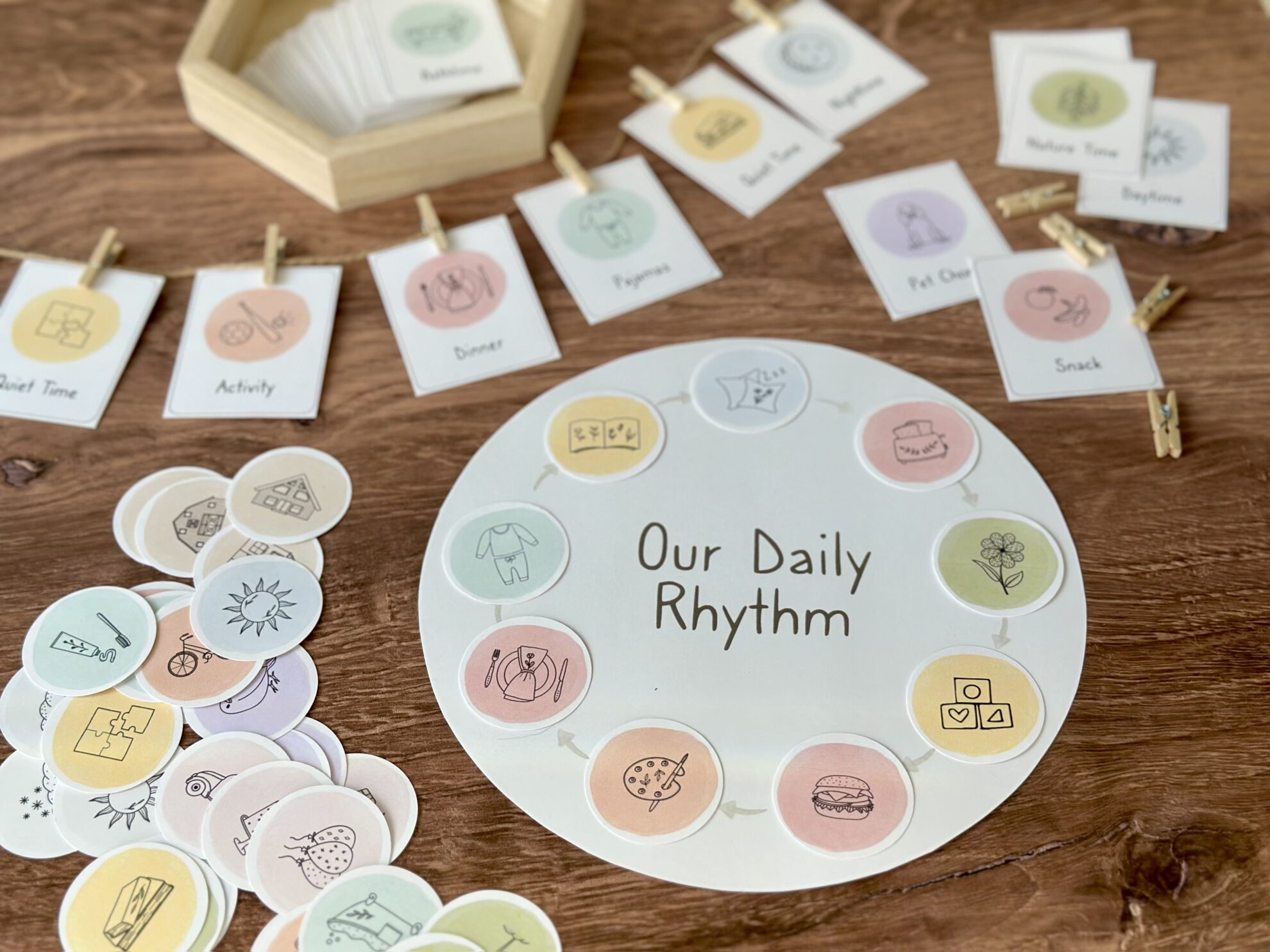 Printable Daily Rhythm Wheel & Cards