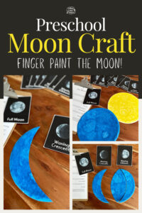 Preschool Moon Craft: Finger Paint the Moon!