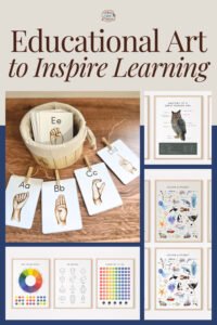 Educational Art to Inspire Learning - ASL Alphabet Cards, Color Wheel, Ocean Alphabet Poster, and more
