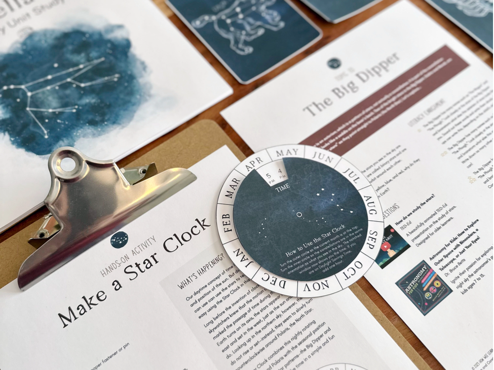 Tell time by the stars with a printable DIY star clock
