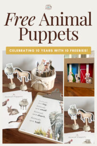 Free Animal Puppets. Celebrating 10 Years with 10 Freebies. Day 1