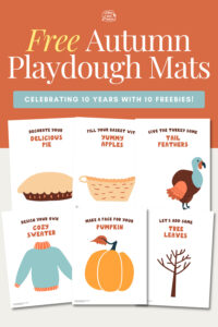 Free Autumn Playdough Mats: Celebrating 10 Years with 10 Freebies