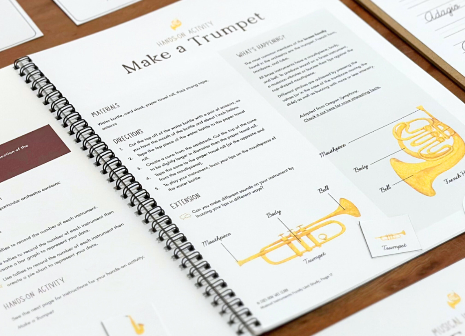 Musical Instruments Family Unit Study: Make a Trumpet, Brass Instruments