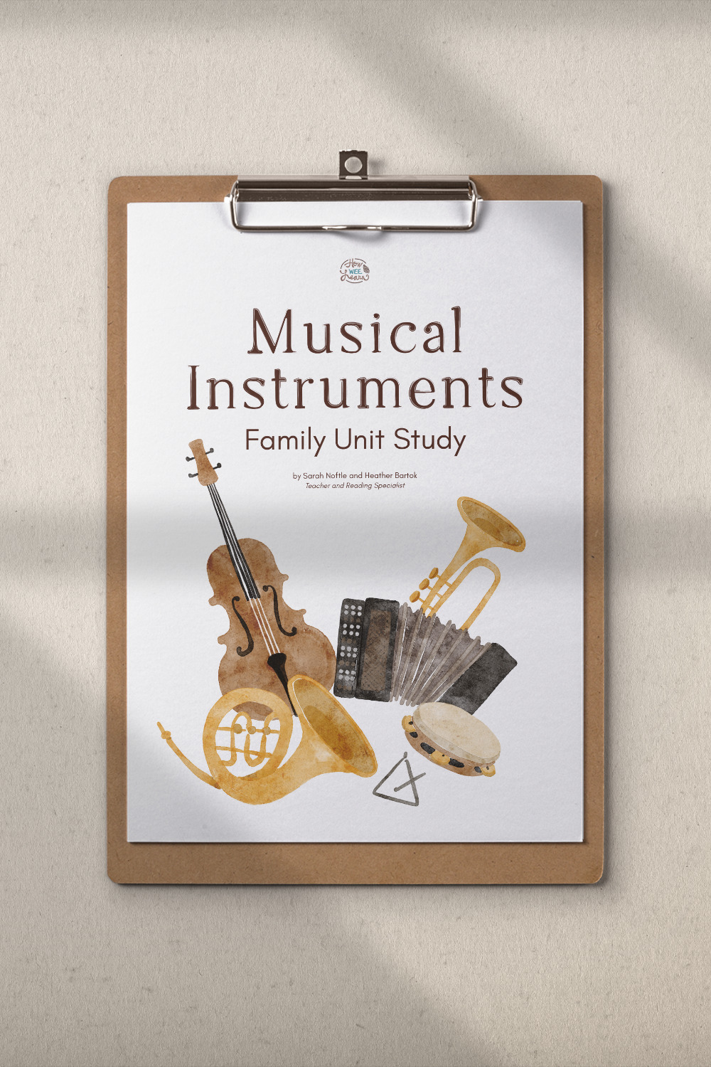 Musical Instruments Family Unit Study Cover Page