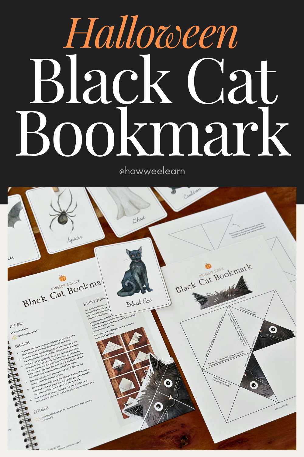 Halloween Black Cat Bookmark