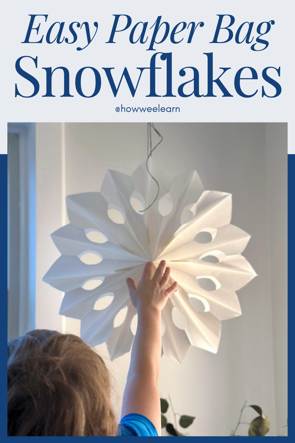 Easy Paper Bag Snowflakes: How to Make Paper Bag Snowflakes