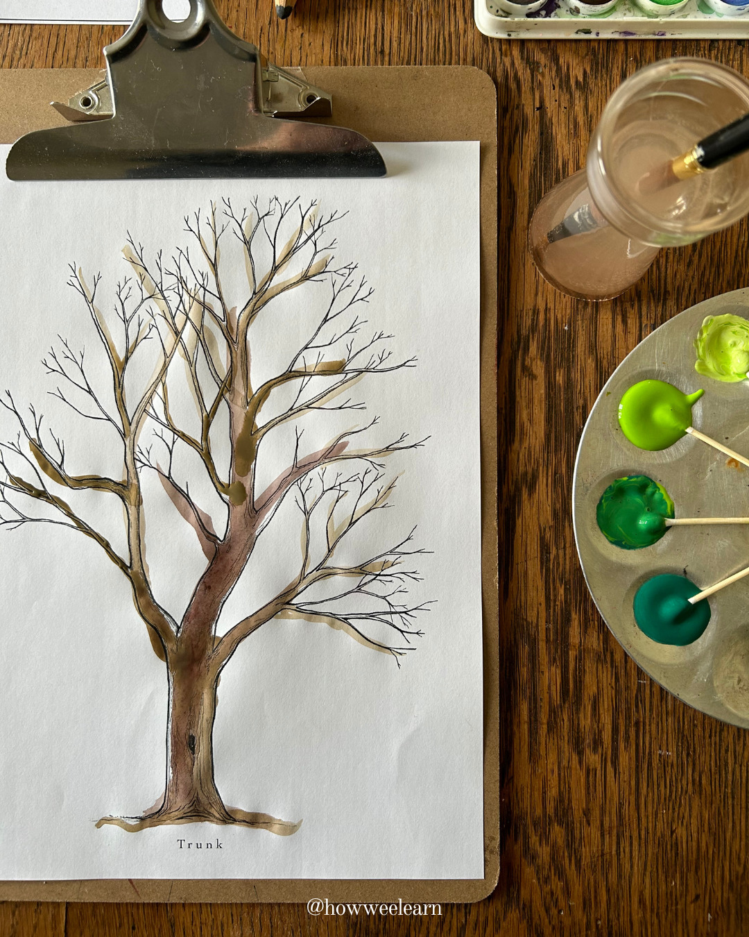 Four Season Craft Sensory Tree - Summer Green Paint