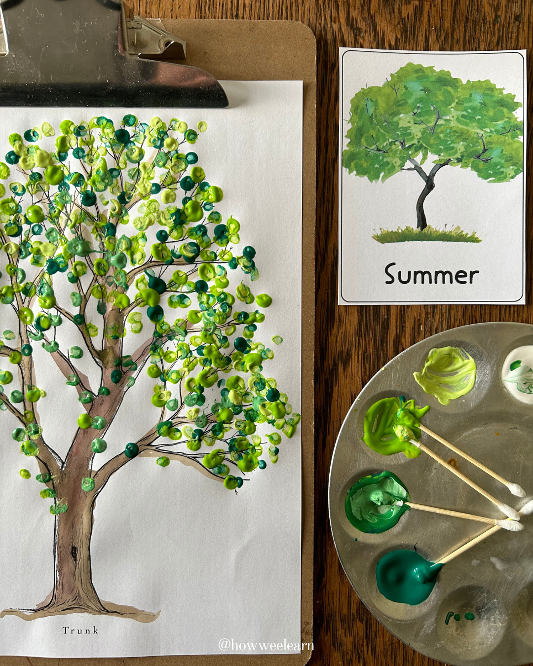 Four Season Craft Sensory Tree - Summer Green Paint