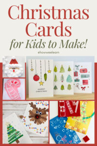 These are the BEST homemade Christmas cards for kids! Such sweet ideas that kids can actually make themselves for the holiday gift giving season. Great for even toddlers and preschoolers! #howweelearn #handmade #homemade #christmascards #christmascrafts
