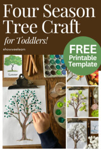 Four Season Tree Craft for Toddlers with Free Printable Template