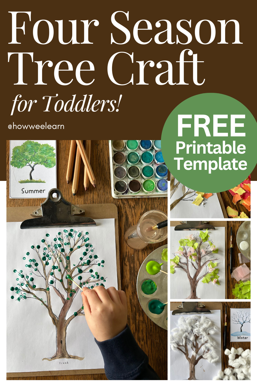 Free Winter Tree Printable (with Craft ideas!)