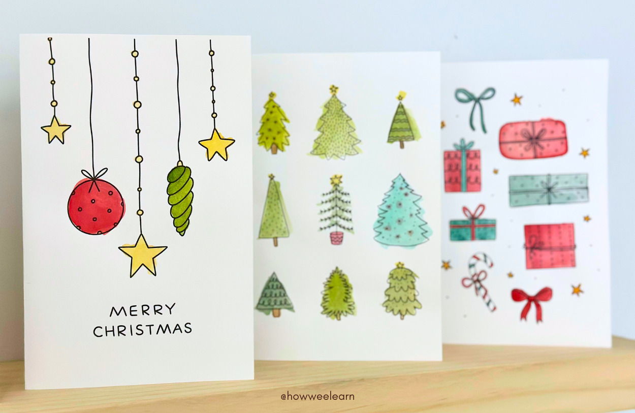 Free Printable Christmas Cards for Kids to Color