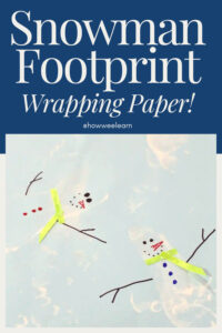 DIY Snowman Footprint Wrapping Paper