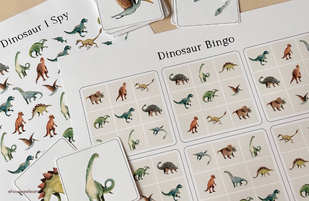 Free Dinosaur Printables: I Spy and Bingo