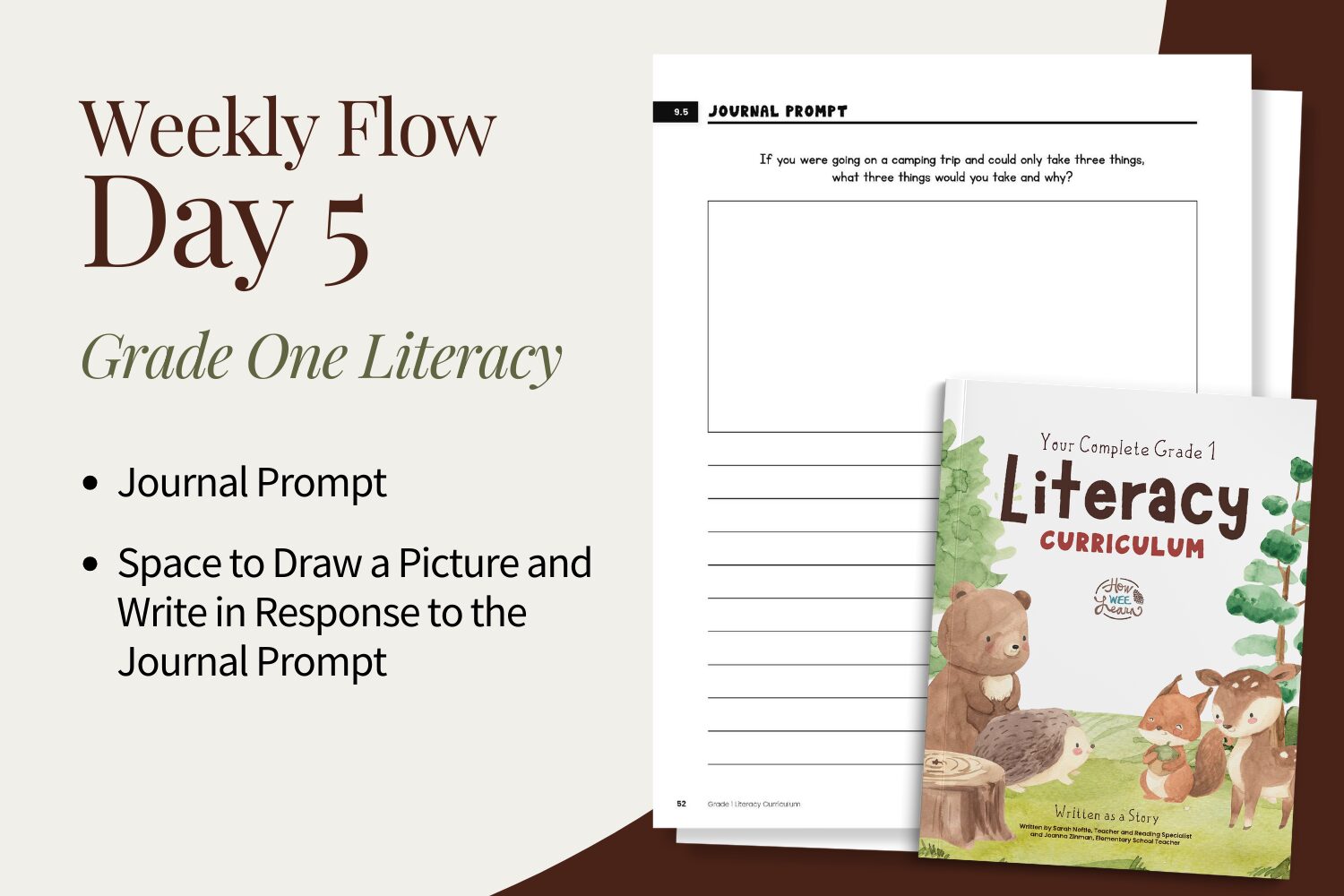 Grade One Literacy: Weekly Flow, Day 5 - Journal Prompt - Space to Draw a Picture and Write in Response to the Journal Prompt