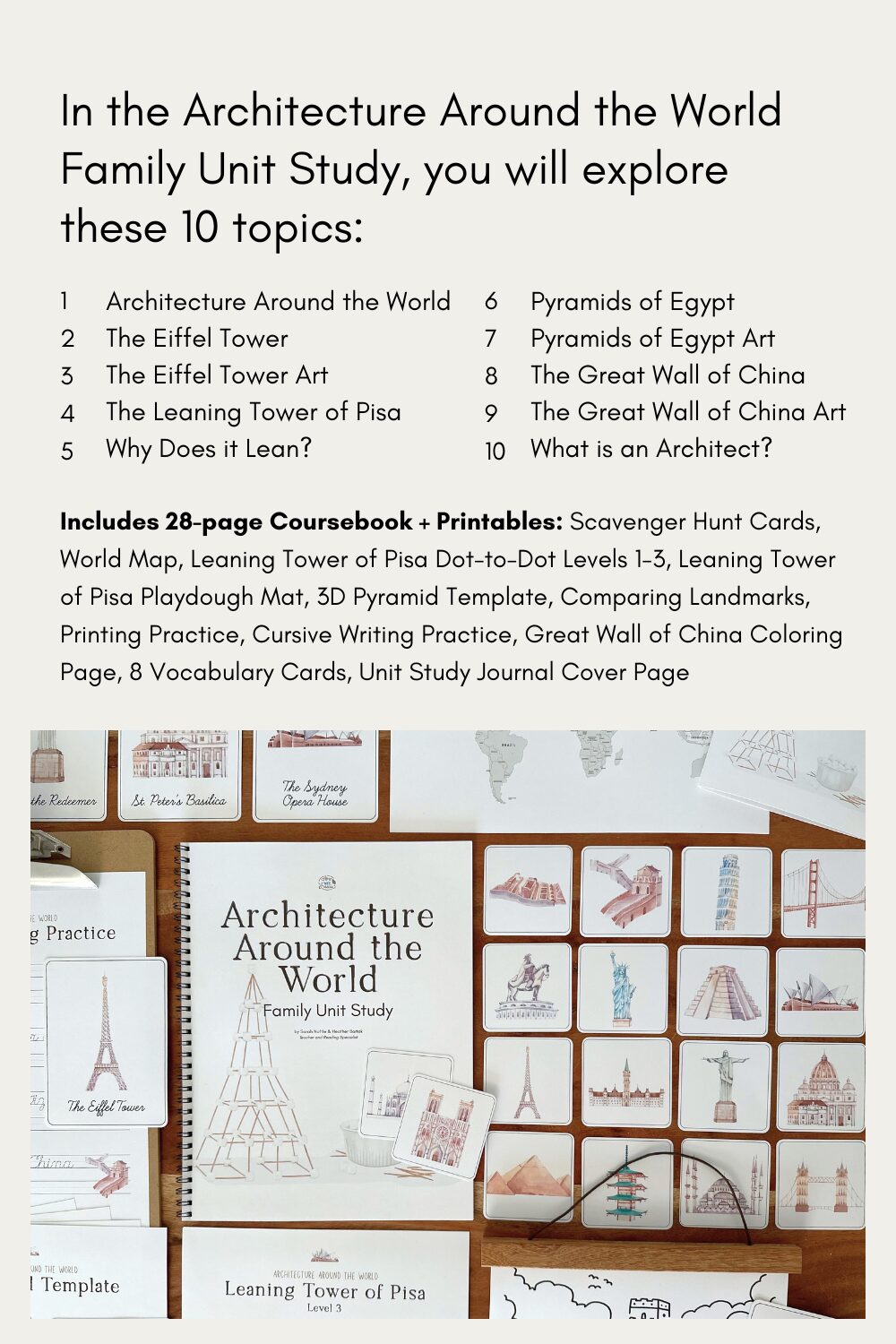 Architecture Around the World Unit Study Ten Topics and List of Printables