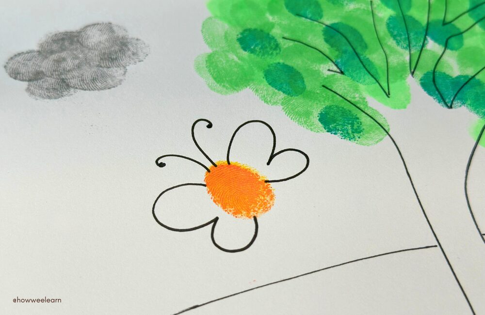 Fingerprint Art for Preschoolers - Butterfly