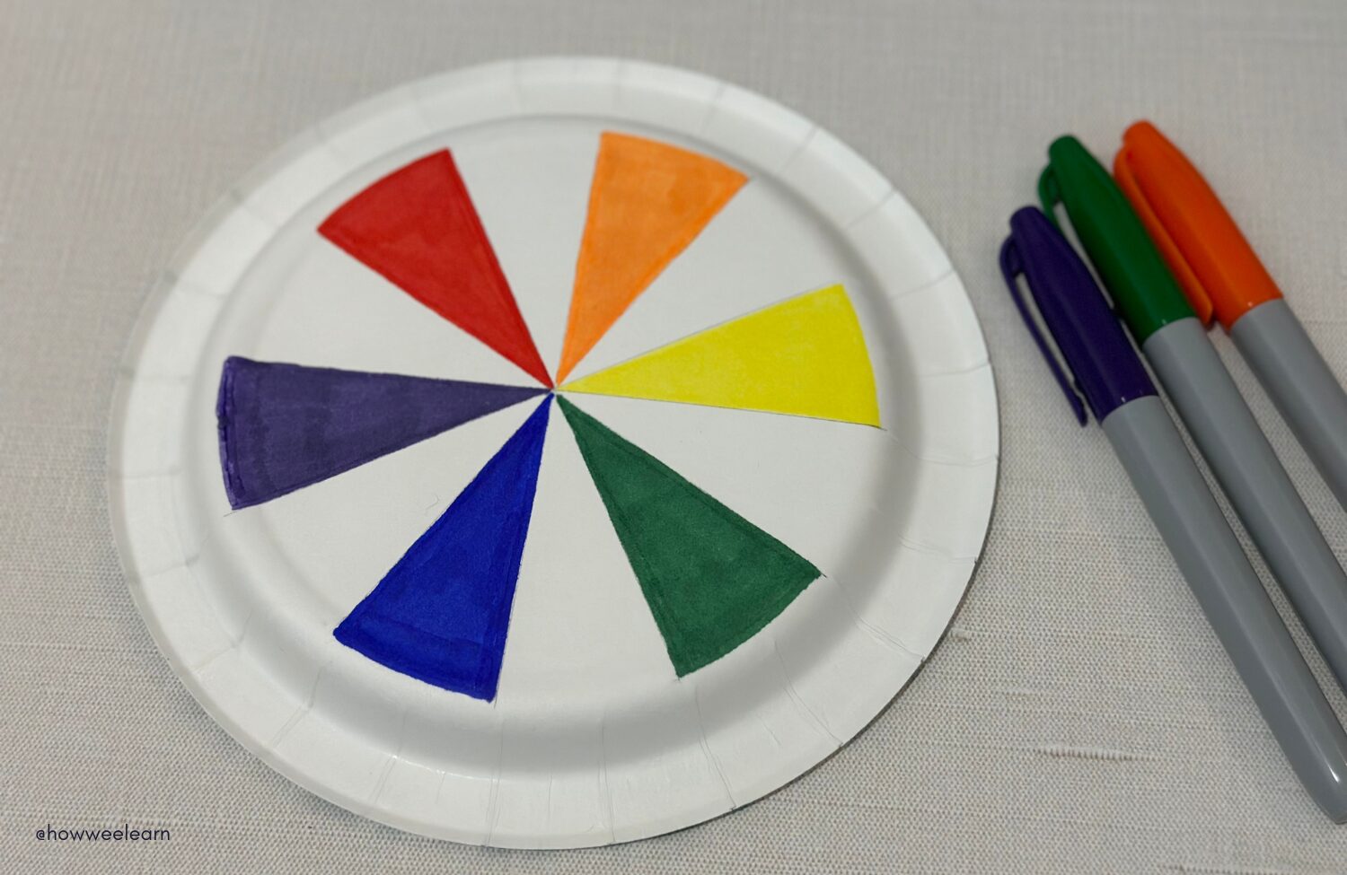 Primary and Secondary Colors on a Color Wheel