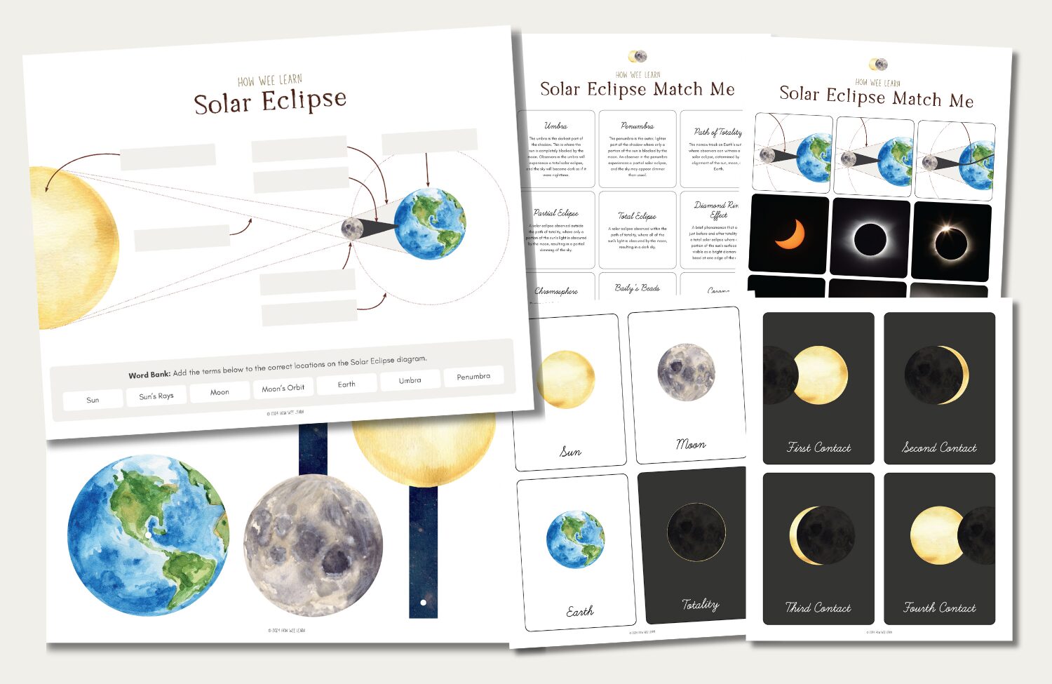 Solar Eclipse Activity Bundle for 2-12 Year Olds, Free Printable