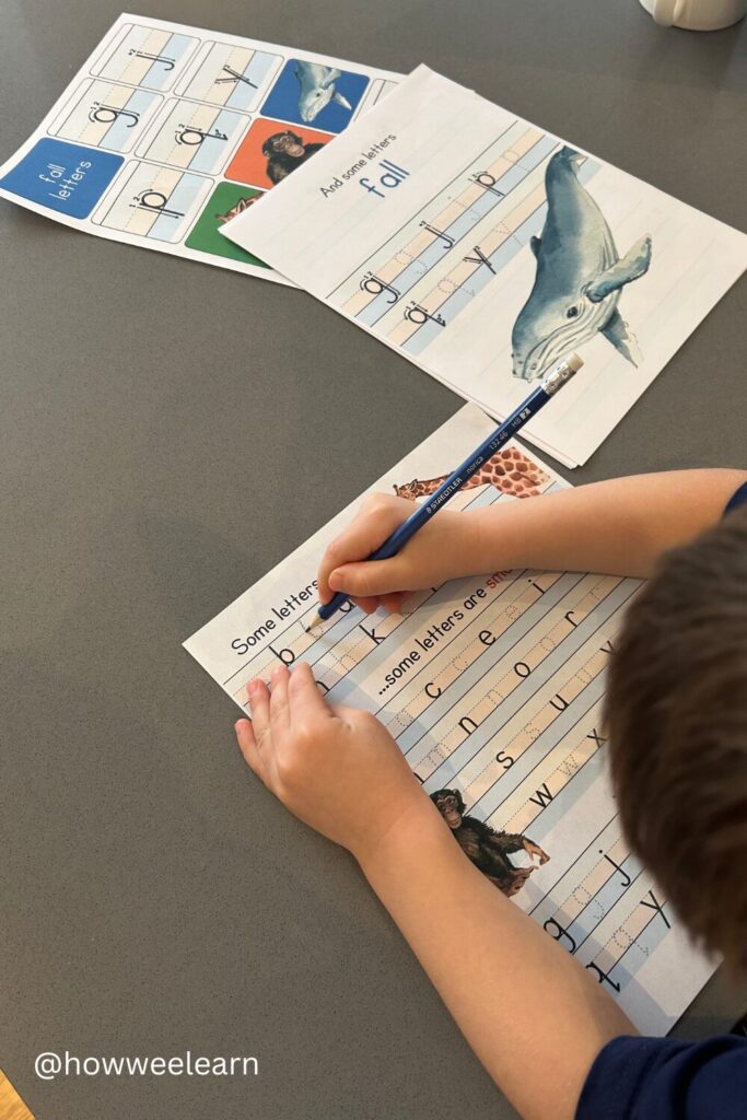 Tall, Small, and Fall Letters: Free Printable to Support Early Writing ...