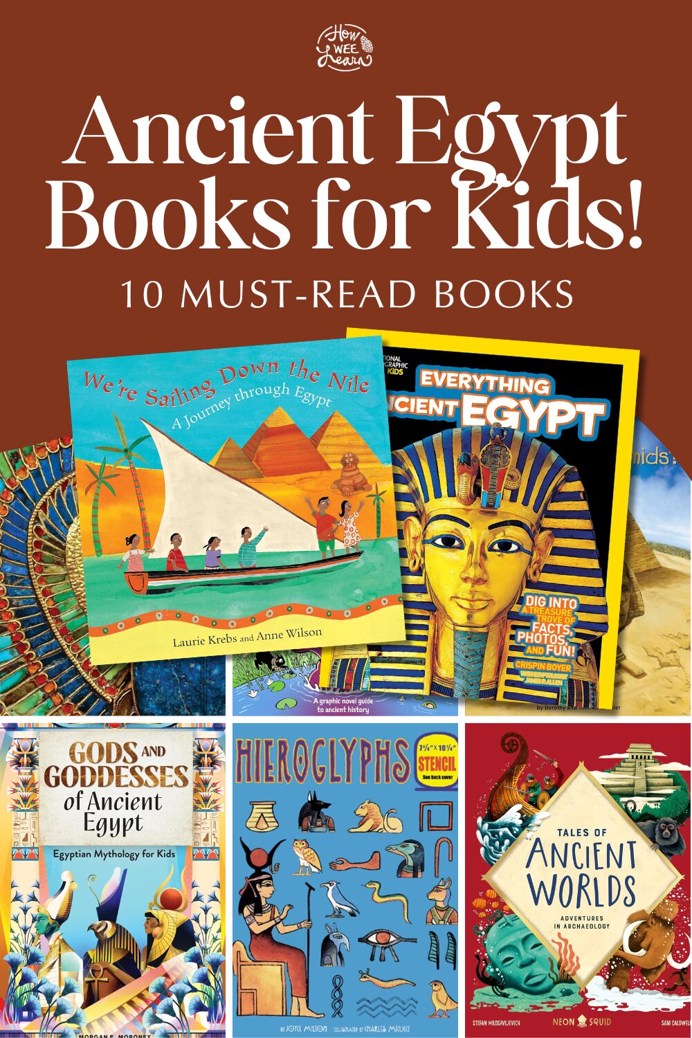 Covers of Ancient Egypt Books for Kids