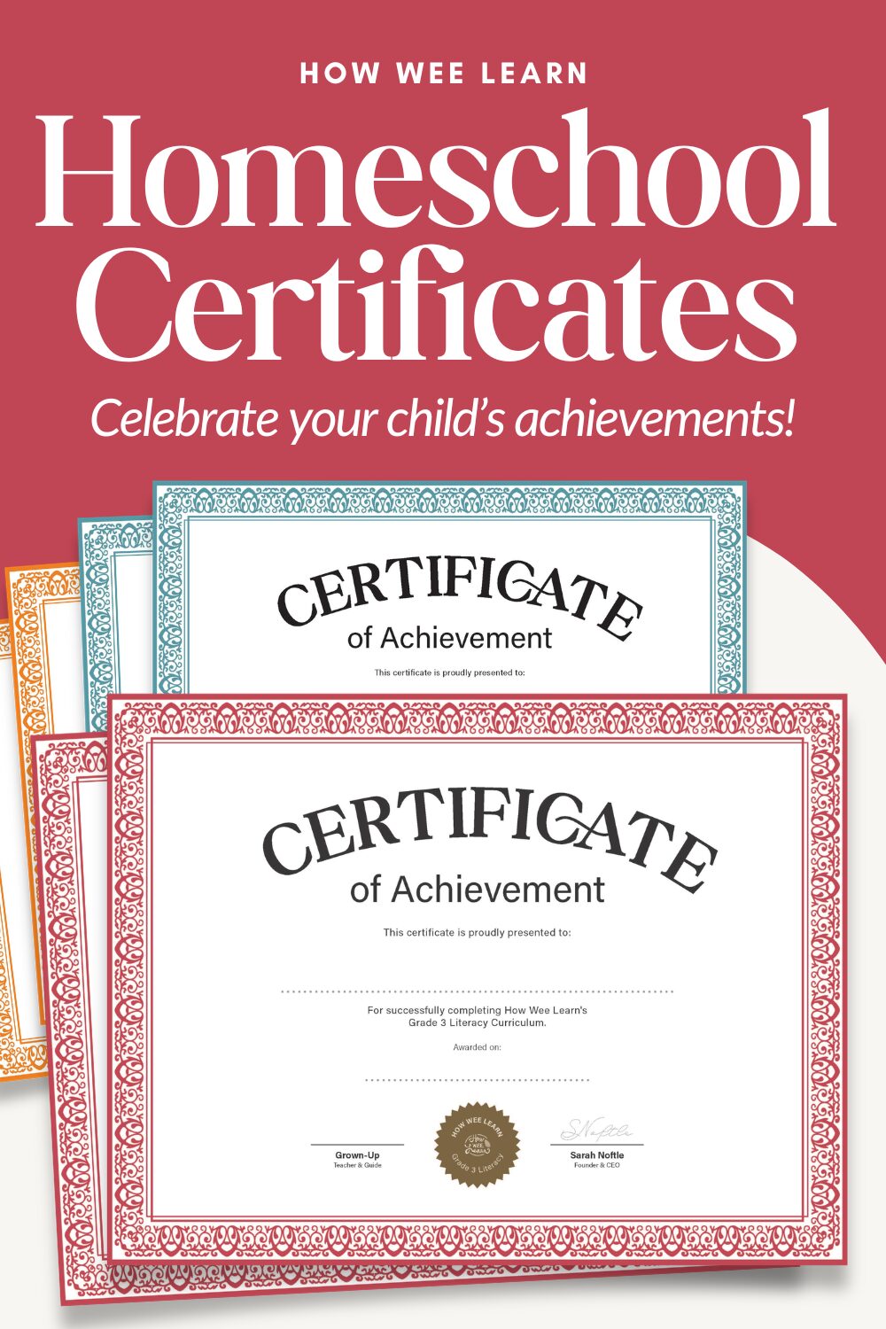 Certificate of Completion from How Wee Learn