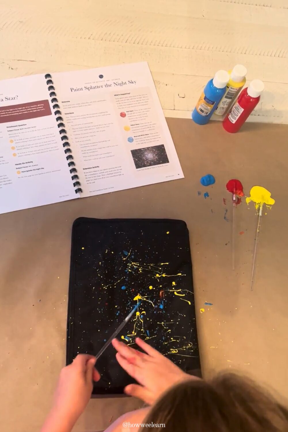 Splatter Night Sky Painting
