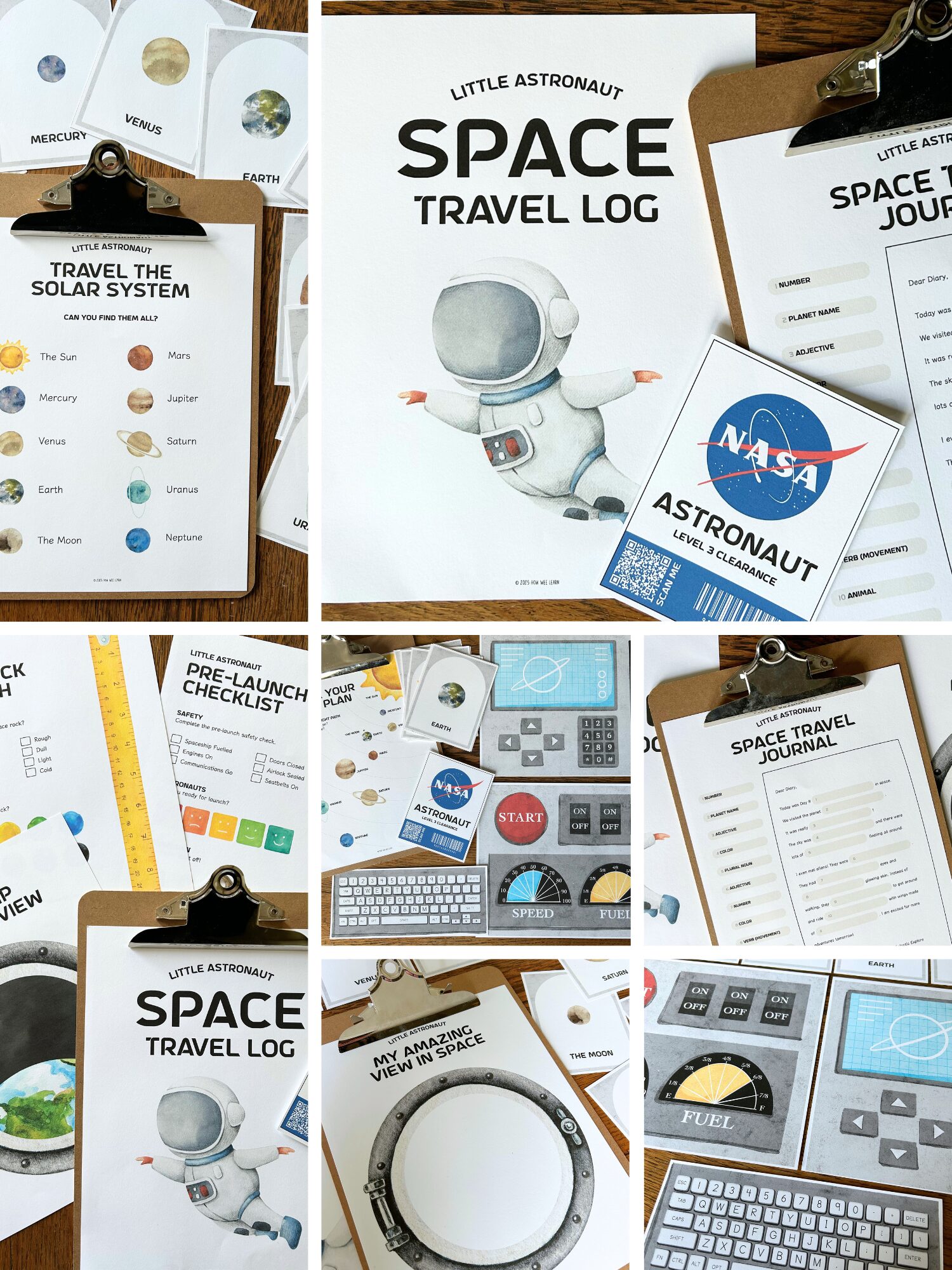 Space themed Learn and Play Pack
