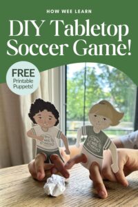 DIY Tabletop Soccer Game with Free Printable Puppets