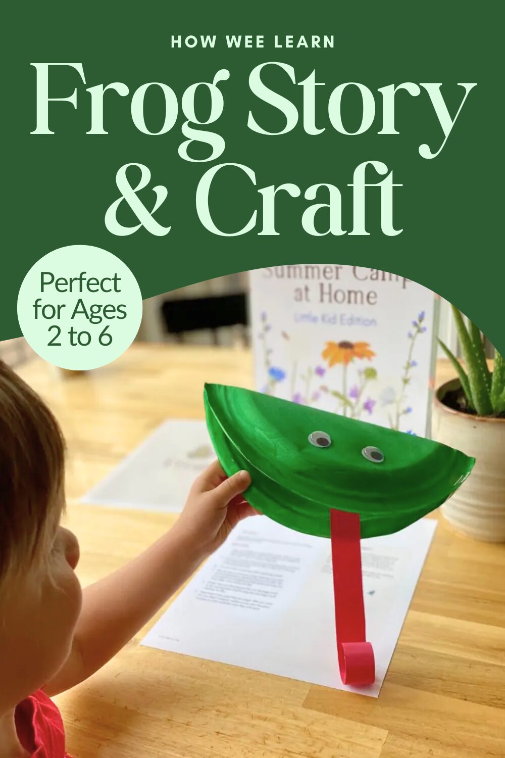 Frog Story and Craft from Summer Camp at Home: Little Kid Edition by How Wee Learn