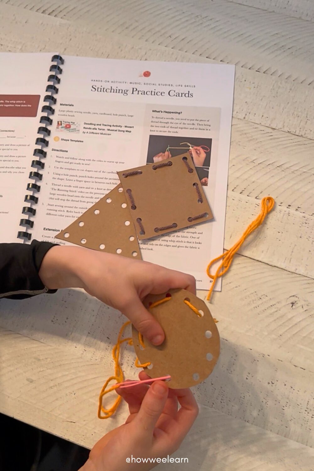 Practice sewing basic shapes