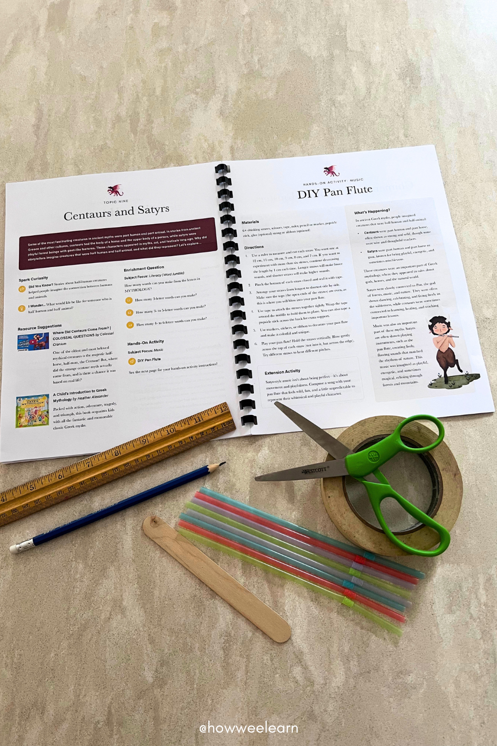 DIY Pan Flute Materials
