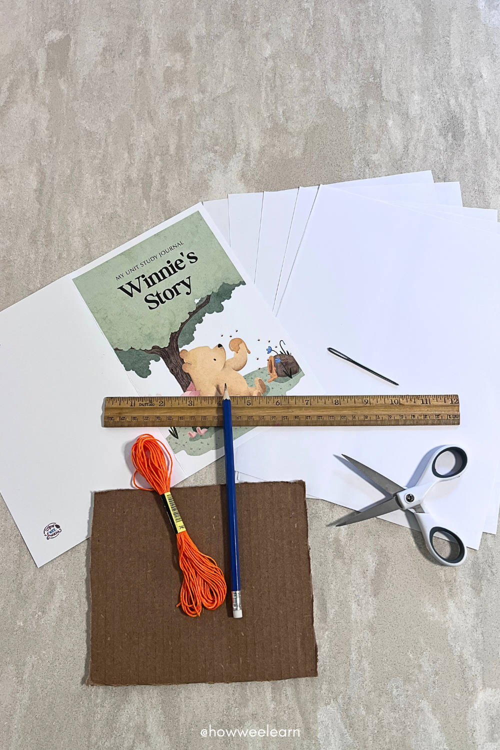 Materials needed to make your journal