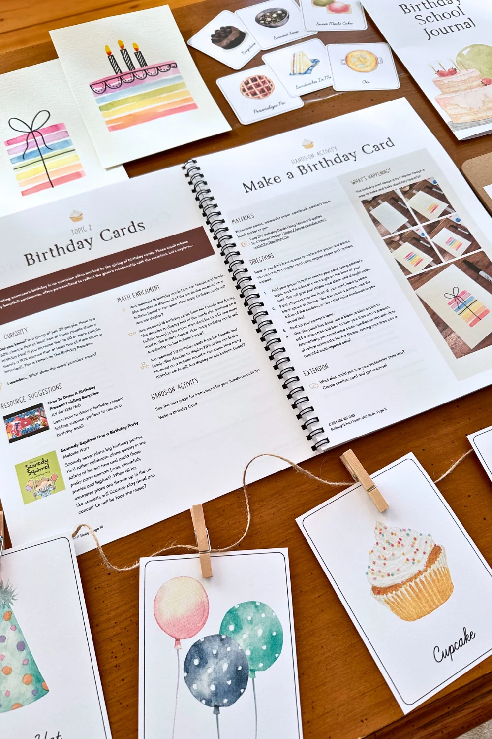 Birthday School Unit Study