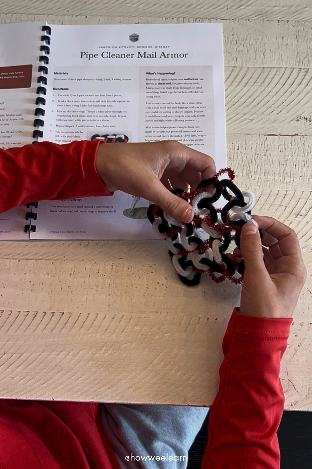 Chain Mail made from Pipecleaners